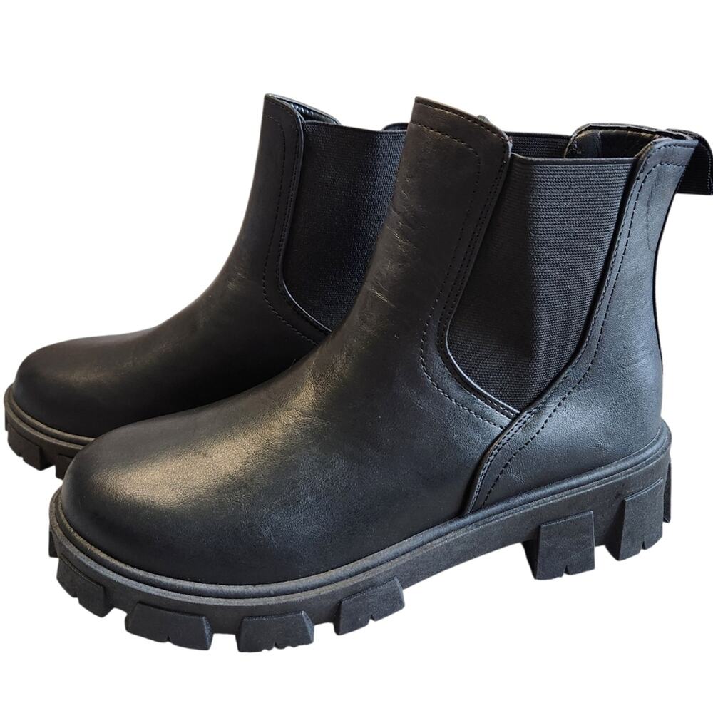 Sugar Jaiden chunky Chelsea boots black size 7.5